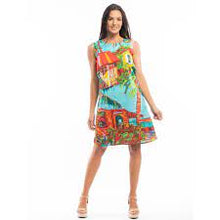 Load image into Gallery viewer, Orientique Plage De Tahiti Organic Cotton Printed Reversible Shift Dress - Boutique on the Green
