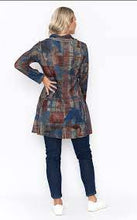Load image into Gallery viewer, Orientique Ravenna Printed Cross Neck &amp; Button Detail Tunic Dress - Boutique on the Green
