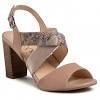 Load image into Gallery viewer, Cream leather snake trim cross over open toe block heel - Boutique on the Green
