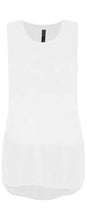 Load image into Gallery viewer, Foil White 100% Linen Longline Vest With Silk Hem Trim - Boutique on the Green
