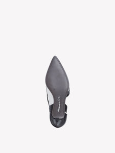 Pointed Toe Mid Heel Detailed Court Shoe - Boutique on the Green