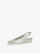 Load image into Gallery viewer, Leather Metallic Slingback Closed Toe Wedge - Boutique on the Green
