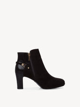 Load image into Gallery viewer, Tamaris Black Microfibre Platform Heeled Ankle Boot With Back Trim - Boutique on the Green 
