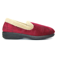 Load image into Gallery viewer, Holly Fur Trim Check Full Slipper - Boutique on the Green
