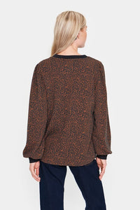 Saint Tropez Pen Leopard Print Jersey Stretch Sweatshirt - Boutique on the Green