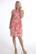 Load image into Gallery viewer, Pomodoro Calypso Crepe Short Sleeve Shirt Dress - Boutique on the Green
