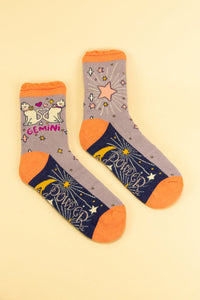 Bamboo Zodiac Gemini Ankle Socks - Boutique on the Green