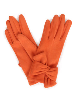 Henrietta Faux Suede Twist Detail Gloves - Boutique on the Green