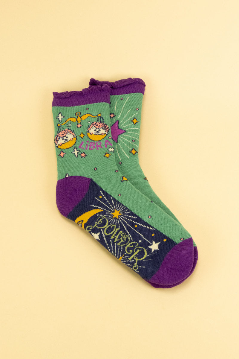 Powder Bamboo Zodiac Libra Ankle Socks - Boutique on the Green 