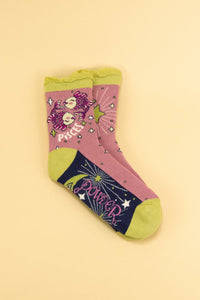 Powder Bamboo Zodiac Pieces Ankle Socks - Boutique on the Green 
