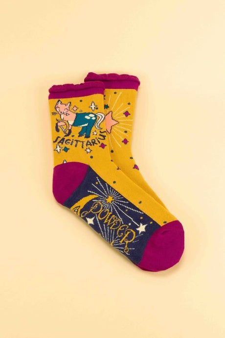 Bamboo Zodiac Sagittarius Ankle Socks - Boutique on the Green