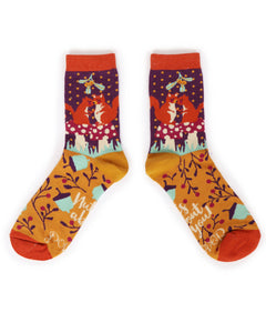 Snogging Squirrels Bamboo Ankle Socks - Boutique on the Green