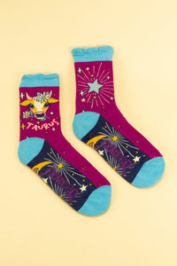 Bamboo Zodiac Taurus Ankle Socks - Boutique on the Green