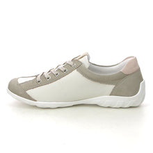 Load image into Gallery viewer, Remonte White &amp; Sage Zip &amp; Lace Up Trainer - Boutique on the Green
