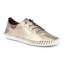 Load image into Gallery viewer, St Ives Leather Mock Lace Up Plimsoll - Boutique on the Green
