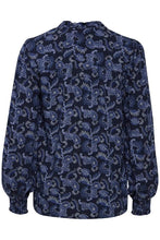 Load image into Gallery viewer, BYoung Josa Printed Button Detail Long Sleeve Blouse - Boutique on the Green
