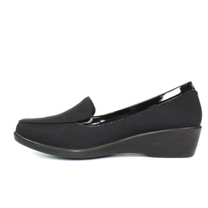 Lunar Tiggy black wedge full comfort shoe - Boutique on the Green