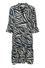 Load image into Gallery viewer, Saint Tropez Edasz Elbow Fluted Sleeve Tiered Printed Dress - Boutique on the Green
