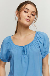 BYoung Joella Spun Viscose Short Sleeve Gypsy Style Woven Top - Boutique on the Green