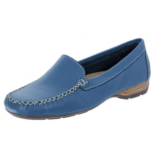Van Dal leather grain moccasin slip on loafer - Boutique on the Green